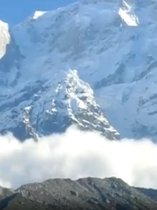 Watch: Avalanche hits mountains behind Kedarnath